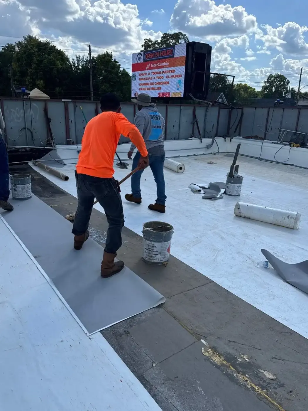 Commercial roof inspection documented in LaGrange